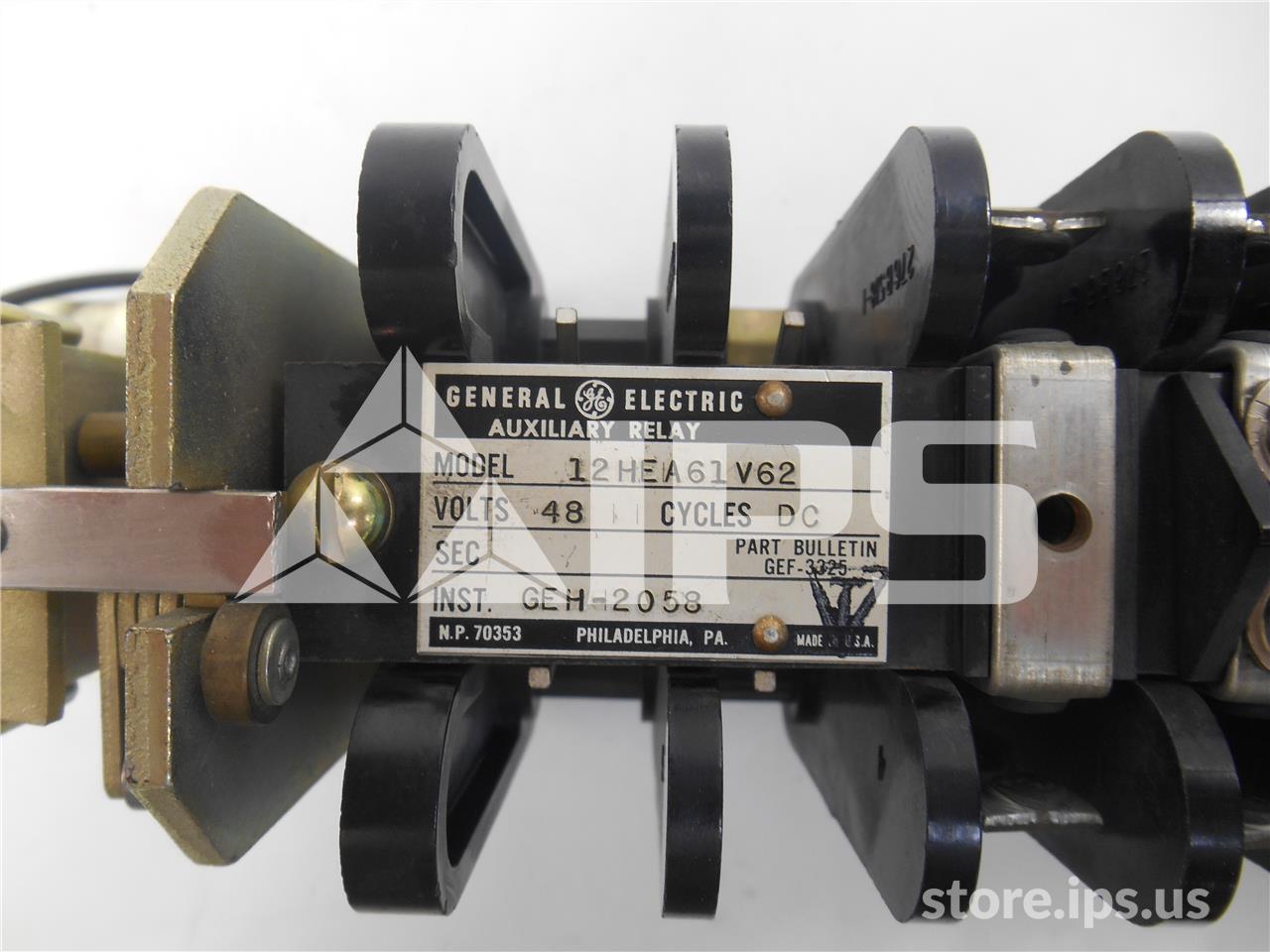 12HEA61V62 GE / General Electric 48VDC HEA LOCK OUT RELAY 7 STAGE